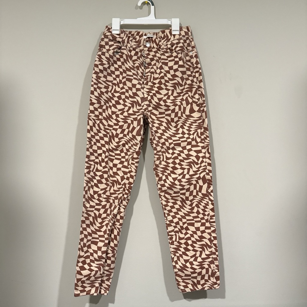 PacSun Brown and Cream Patterned Women Jeans